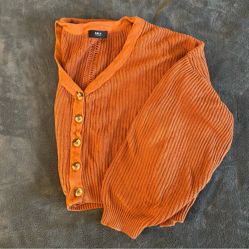 🧡 Able Marlene Knit Sweater Gingerbread L